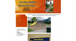Desktop Screenshot of foxrunrvpark.com